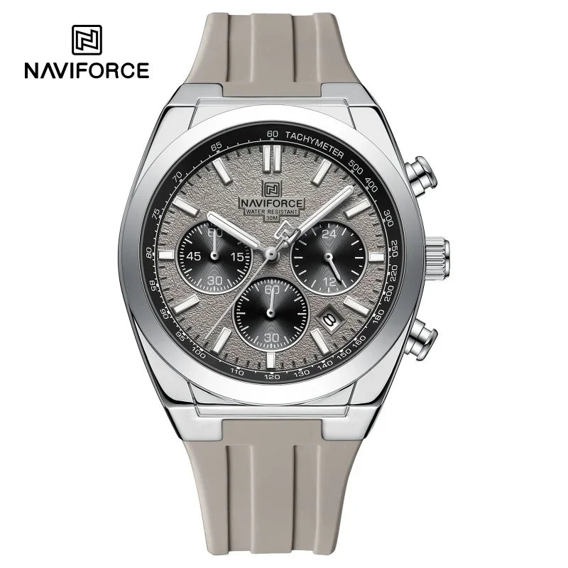 Muški ručni sat NAVIFORCE – luksuzni i sportski stil, kvarcni mehanizam, prikaz 24 sata, prozor za datum, kronograf, vodootporan – ideja za poklon za muškarce