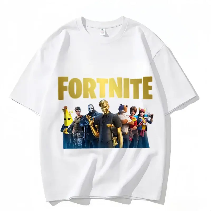 Fortnite Crew Neck T Shirt Unisex Adult Game Dance Fashion New Pure Cotton Short Sleeve Tops Perfect for Casual Wear Vacations