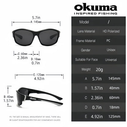 Okum fashion polarized glasses UV400, anti UV, glare, strong light, suitable for cycling, driving, fishing, etc