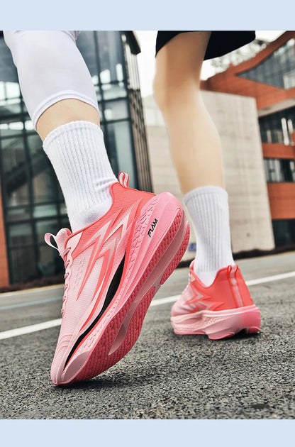 Running Shoes Carbon Board Speciality Marathon Men Sports Breathable Lightweight Women's Comfortable Athletic Nonskid Sneakers