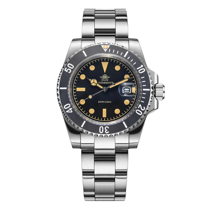 ADDIESDIVE Watch for Men New Quartz Wristwatch Green Ceramic Bezel Diving 200m Luminous 41mm Automatic Date Diver Men's Watch