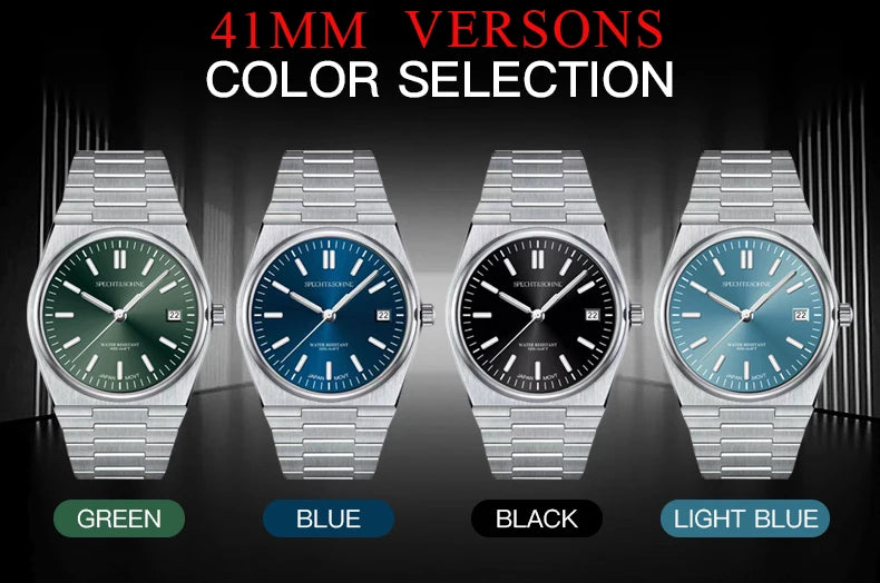 2025 New Arrivals Specht&Sohne Men's Watches Stainless Steel Sapphire Classic Quartz Men Watch Relogio Masculino 100M Waterproof