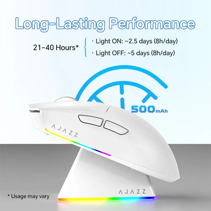 Bezdrátová herní myš AJAZZ AJ139 V2 MC/AJ139 PRO se senzorem PAW3311/PAW3395, 12000DPI/26000DPI, 500mAh, Bluetooth myš pro PC
