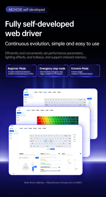MCHOSE Ace 60 Pro 68 Magnetic Axis Mechanical Keyboard Customized Esports 0.01ms Latency RT 0.01mm 128K Gaming Keyboard Original
