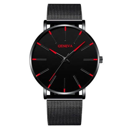 Fashion Mens Watches Top Brand Luxury Quartz Watch Men Casual Slim Mesh Steel Waterproof Sport Watch Relogio Masculino
