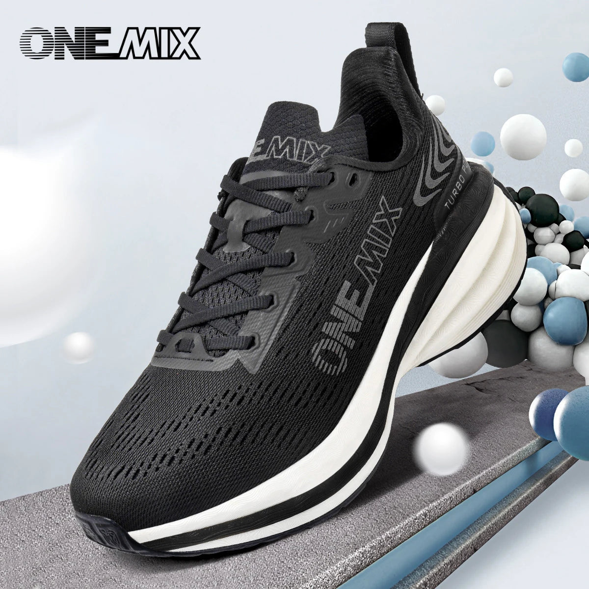 ONEMIX Men's Running Shoes Air Cushion Sneakers Breathable Mesh Outdoor Athletic Height Increase Walking Shoes Size EU 35-47