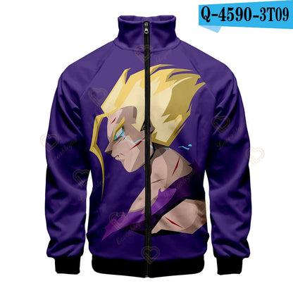 New Fashion Dragon Ball Print Stand Collar Zipper Hoodie Men Women Zipper Hoodies Jackets Long Sleeve Sport Hip Hop Sweatshirts