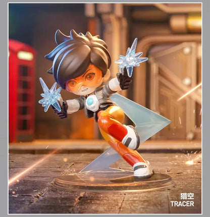 POP MART Seria Overwatch „Play of The Game” – Cutie surpriză originală cu conținut aleatoriu – Figurine drăguțe de anime, ornamente și figurine de acțiune