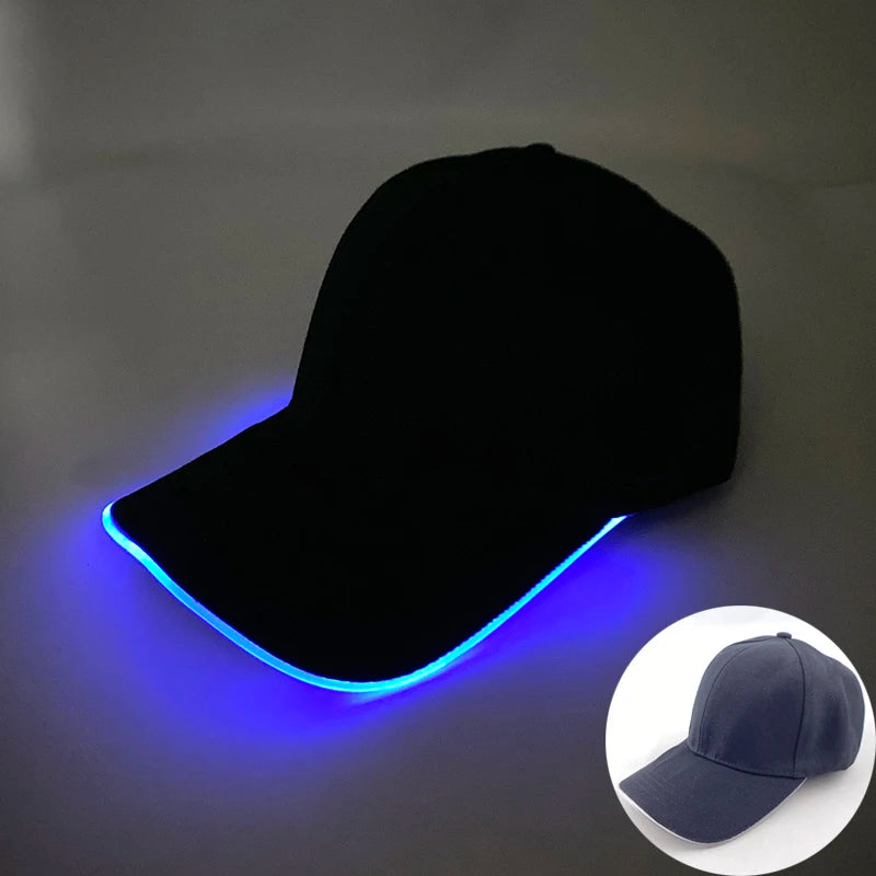 Cappellino da baseball luminoso fashion a LED, cappello hip-hop fluorescente per bar e club, per uomo e donna, DJ, danza, accessori e costume