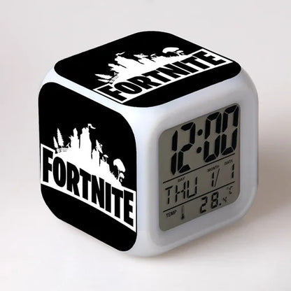 Fortnite Alarm Clock Cute Fashion Cartoon Personalized Creative Kawaii Minimalist LED Alarm Clock Gift for Friends' Birthday