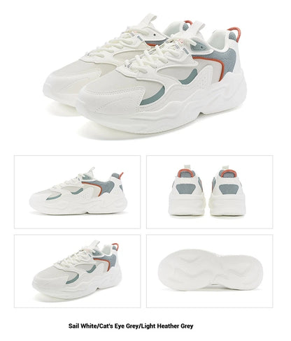Xtep Casual Shoes For Men Breathable Thick Sole Heightened Lightweight Strong Wrapping Street Style Sports Shoes 977319320047