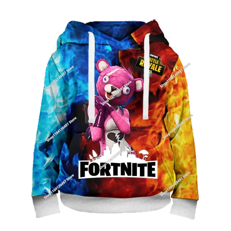 Autumn New Sweatshirt T-shirt  Fortnite 3D Digital Printing Loose Comfortable Hooded Pullover