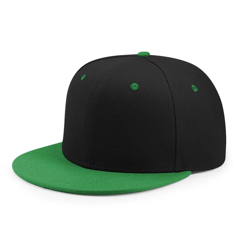 Wholesale 40 Colors Adjustable Flat Peak Snapback Caps Lady Fashion Polyester Plain Baseball Hat Men Hiphop Blank Sport Cap
