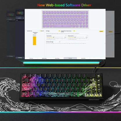Womier M68 HE Rapid Trigger Keyboard Hall Effect Gamer Keyboard Wired RGB Custom Mechanical Keyboard with Magnetic Switch for PC