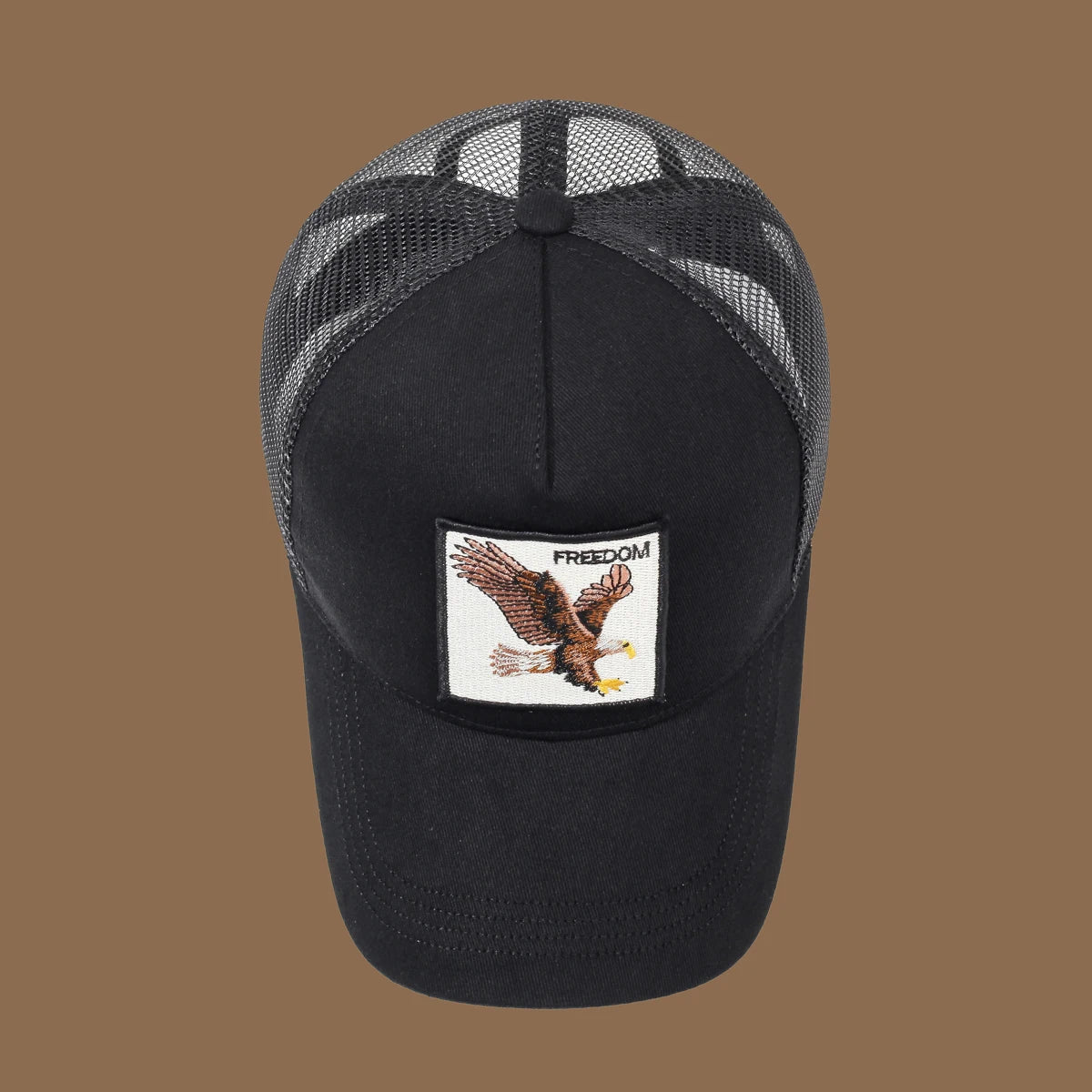 Unisex Trucker Cap with Eagle Embroidery & Applique - Suitable for Daily Casual Wear, Sports and Sun Protection
