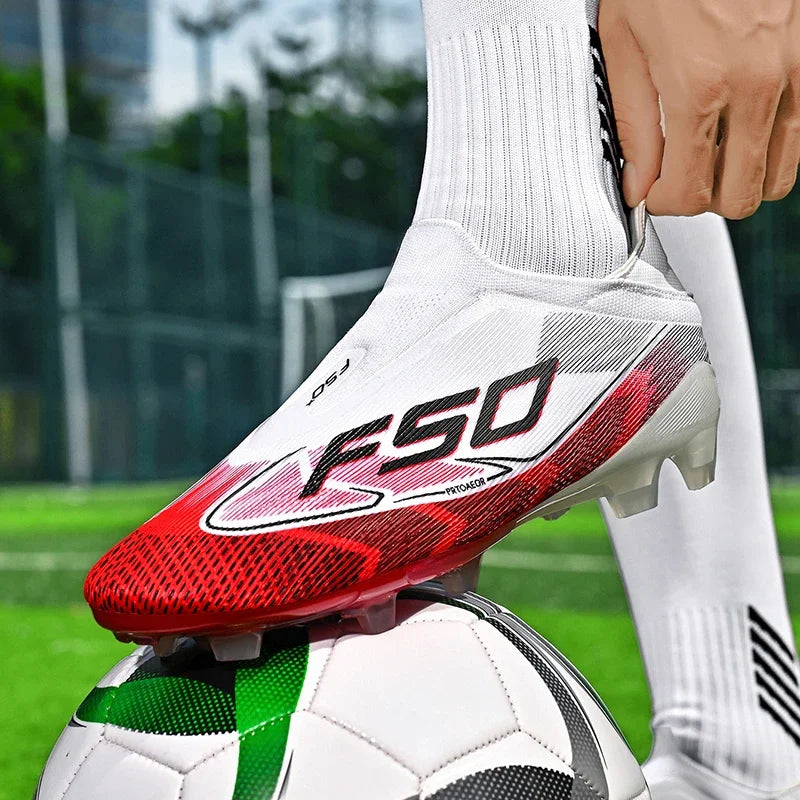 Chaussures de football respirantes AG pour hommes et femmes, chaussures de football professionnelles antidérapantes, chaussures de sport d'extérieur, crampons d'entraînement