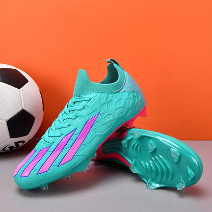 Professional Men Ankle Football Boots Outdoor Grass Cleats Unisex Soccer Shoes Long Spikes FG Football Shoes Chuteira Society