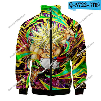 Anime Goku Dragon Ball Jacket Men Women Harajuku Hip Hop Japanese Zip Up Hoodies Goku Clothes Stand Collar Sweatshirt