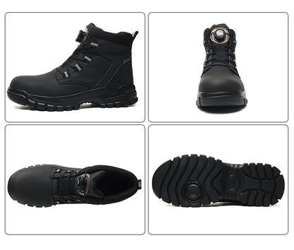Bottes de sécurité imperméables pour hommes, chaussures de travail Parker en acier, bouton rotatif, chaussures de protection, taille 47, 48, hiver