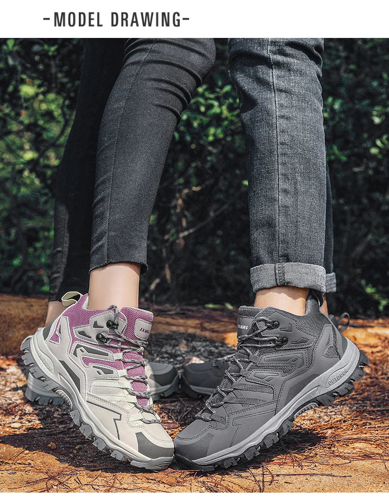 2025 New Hiking Shoes Unisex Outdoor Hiking Sports Shoes Camping Boots Ladies Waterproof Walking Shoes Non-slip Hiking Shoes