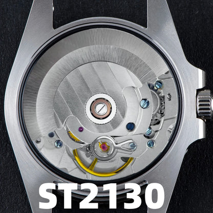 Sugess Men of Watch Automatic Mechanical ST2130 Movement Wristwatches 200M Water Resistant Sapphire Crystal Adjust Clasp S421