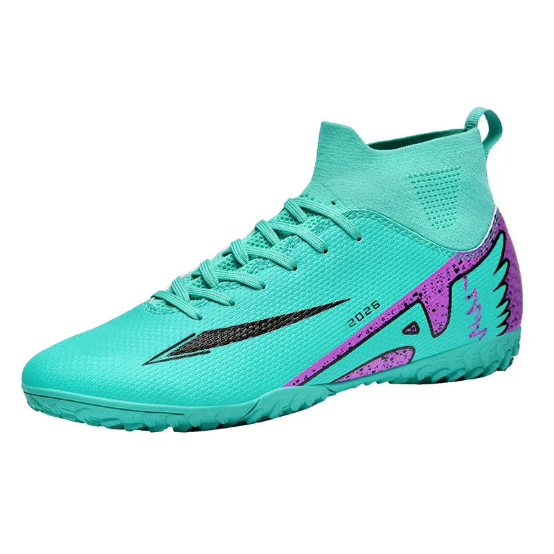 Chaussures de Football pour hommes et femmes, chaussures de sport en plein air, chaussettes ultralégères, antidérapantes, baskets de Futsal, nouvelle mode