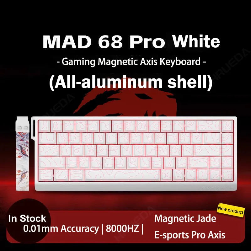 MADLIONS MAD 60/68HE Gaming Magnetic Switch Keyboard, Wired Mechanical Gaming Keyboard with 8K Polling Rate, Rapid Trigger, Hot Swappable RGB 61/68 Keys
