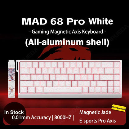 MADLIONS MAD 60/68HE Gaming Magnetic Switch Keyboard, Wired Mechanical Gaming Keyboard with 8K Polling Rate, Rapid Trigger, Hot Swappable RGB 61/68 Keys