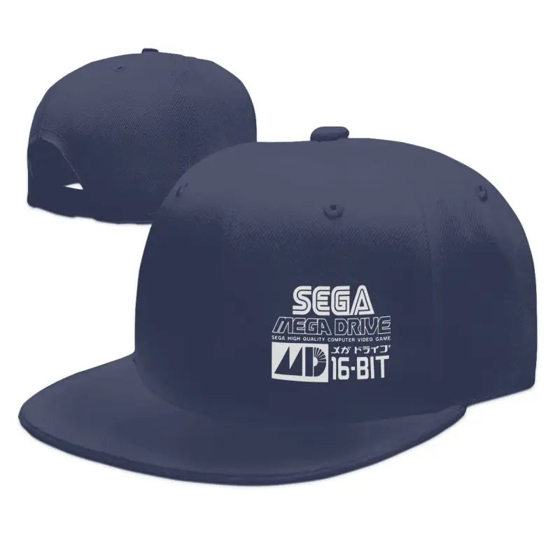 Sega Mega Drive Japanese Vinyl Baseball Cap Men Hip Hop Flat Bill Caps Unisex Adjustable Snapback Skull Hats Skateboard Hat
