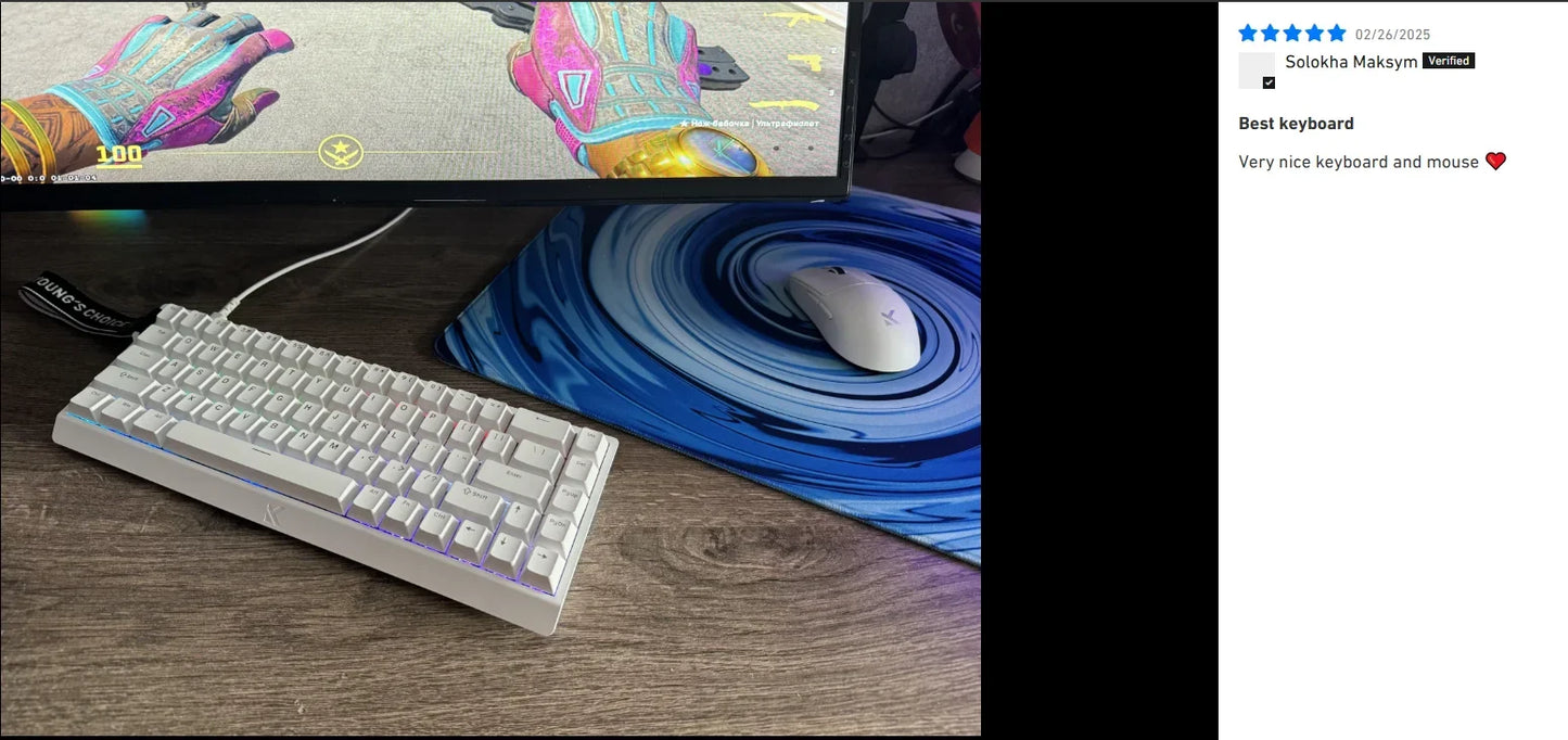 MCHOSE ACE 68 Magnetic Switch Gaming Keyboard Hall Effect Rapid Trigger Programmable RGB 8K Hz DKS/MT/TGL/RS/SOCD Keyboard