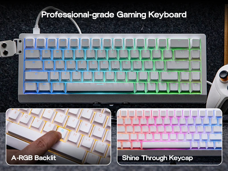 EPOMAKER HE68 Lite 65% ANSI US Layout Tray-Mounted Wired Hall Effect Magnetic Mechanical Keyboard DKS SOCD RGB Backlight