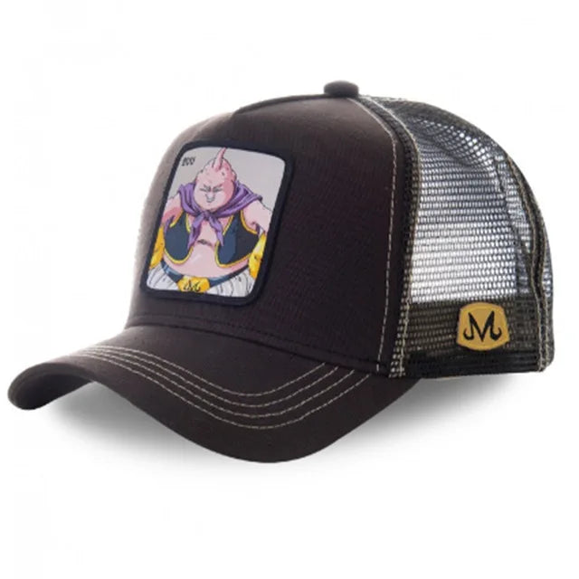 Casquette Dragon Ball Son Goku pour l'été, casquette de voyage à visière, casquette pour homme brodée, style hip-hop en maille, visière pare-soleil, casquette de baseball, sport de plein air