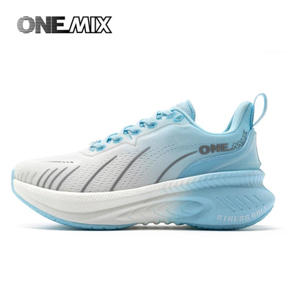 ONEMIX Nouvelles chaussures de course à amorti pour hommes, adaptées aux coureurs intensifs, à lacets, sportives, pour femmes, antidérapantes, d'extérieur, athlétiques, baskets pour hommes