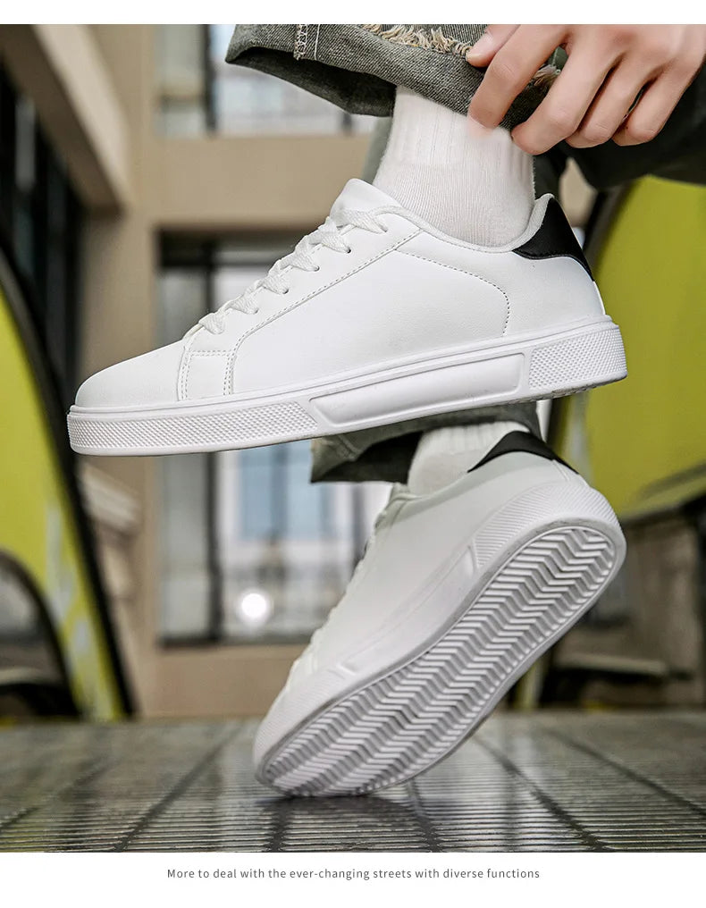 Herrenschuhe aus Kunstleder, Sneaker, trendige Freizeitschuhe, Herrensneaker, vulkanisierte Herrenschuhe, Paarschuhe, Damenschuhe