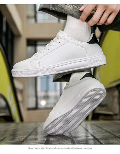 Herrenschuhe aus Kunstleder, Sneaker, trendige Freizeitschuhe, Herrensneaker, vulkanisierte Herrenschuhe, Paarschuhe, Damenschuhe