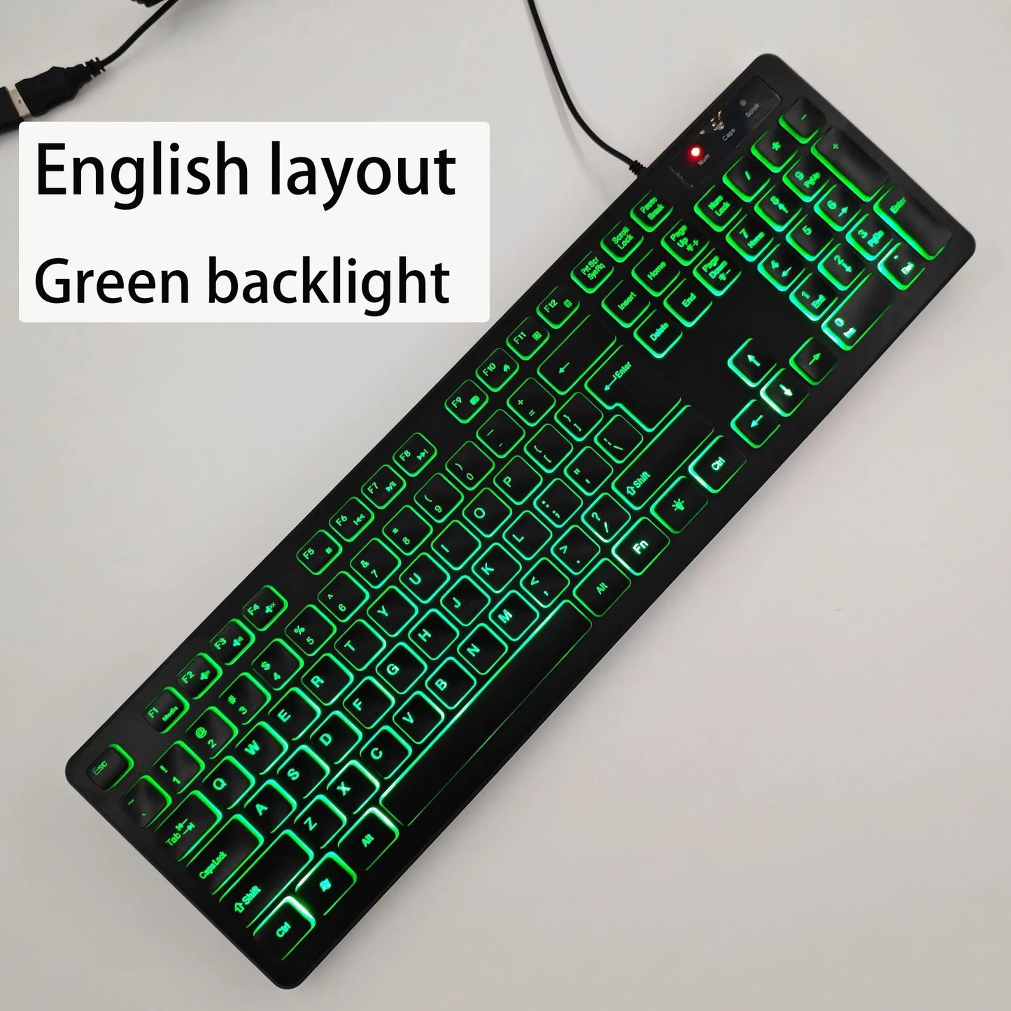 Spanish/French（AZERT）/Russian/Arabic/German keyboard layout Backlit wired Desktop Gaming Keyboard For Desktop Computer office