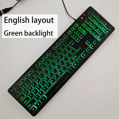 Spanish/French（AZERT）/Russian/Arabic/German keyboard layout Backlit wired Desktop Gaming Keyboard For Desktop Computer office