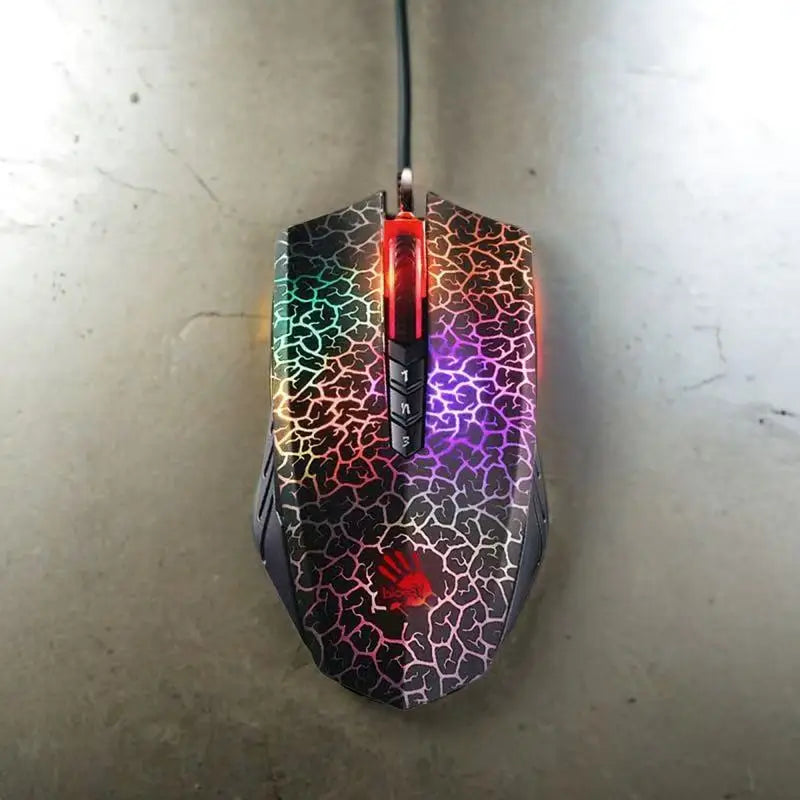 A4TECH A70 Bloody Light Strike Gaming Mouse, 6200 DPI Wired Gaming Mouse with 6 Sniper Modes, Optical Gaming Mouse for FPS & Esports