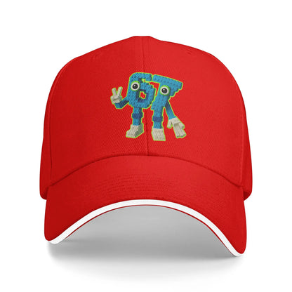 67 Casquette de baseball décontractée avec personnage de mème « Brainrot » – Casquette de camionneur d’été – Casquettes de sport en plein air – Casquettes hip-hop – Casquettes de baseball unisexes