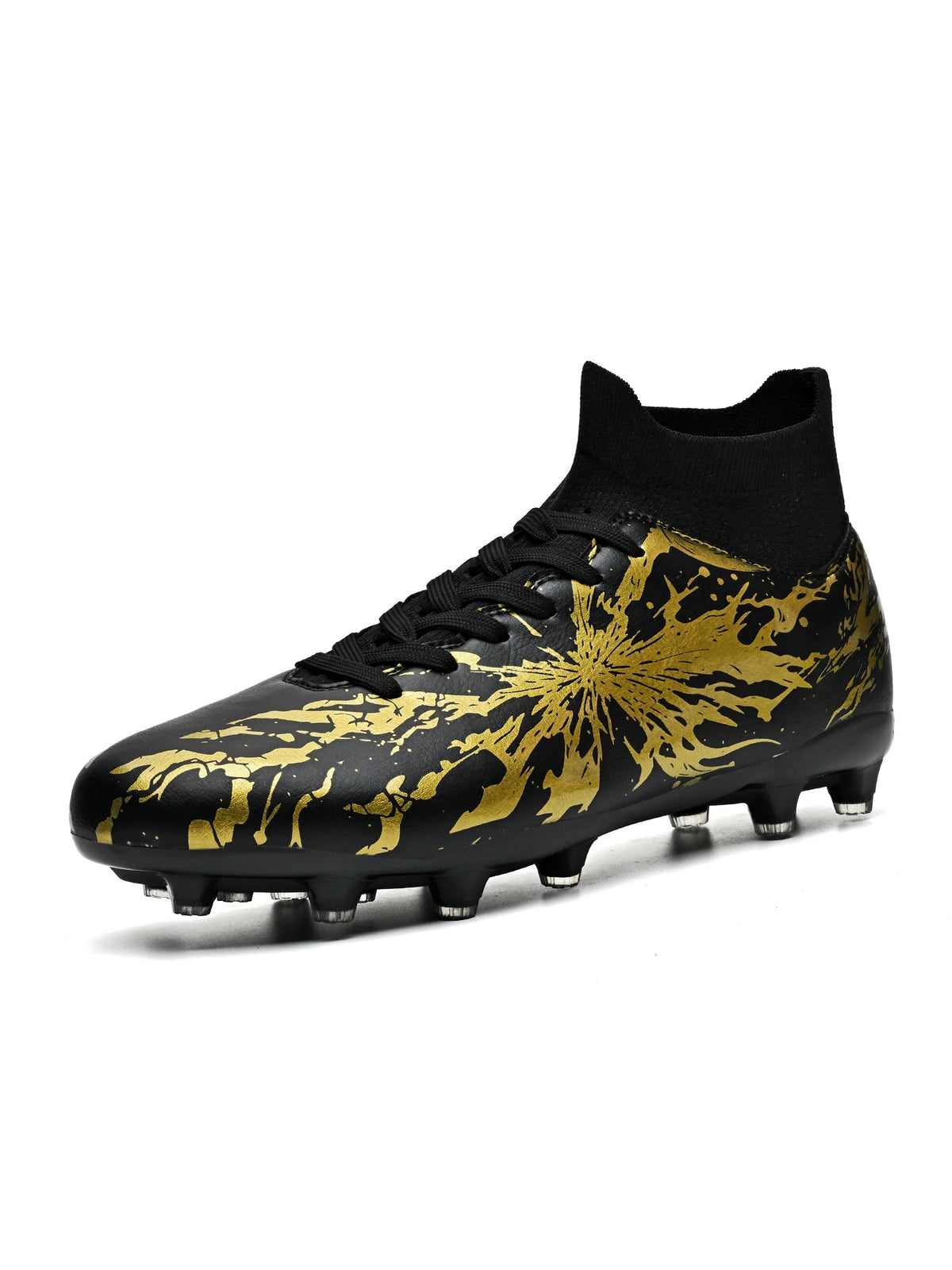 Chaussures de football professionnelles AG/FG pour hommes et femmes, antidérapantes, avec crampons longs, confortables, en PU, pour terrain gazonné, compétition et entraînement