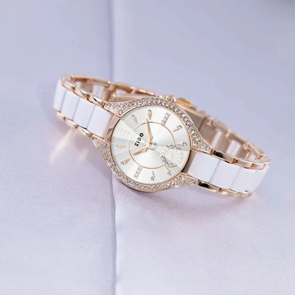 Watch for Women Brand Retro Light Luxury Waterproof Diamond Inlaid High Quality Stainless Steel Female Fashion Clock Watch