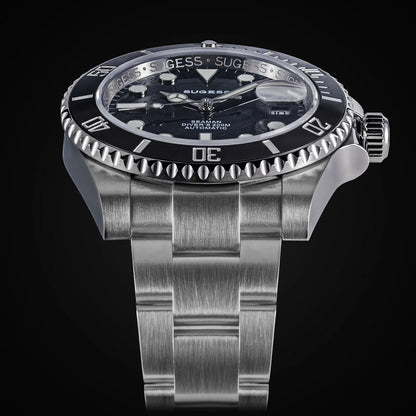 Sugess Men of Watch Automatic Mechanical ST2130 Movement Wristwatches 200M Water Resistant Sapphire Crystal Adjust Clasp S421