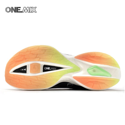 ONEMIX Neue Marathon-Laufschuhe mit Nylon-Carbonplatte, stoßdämpfende Profi-Rennschuhe mit stabiler Unterstützung, ultraleichte Rebound-Sneaker