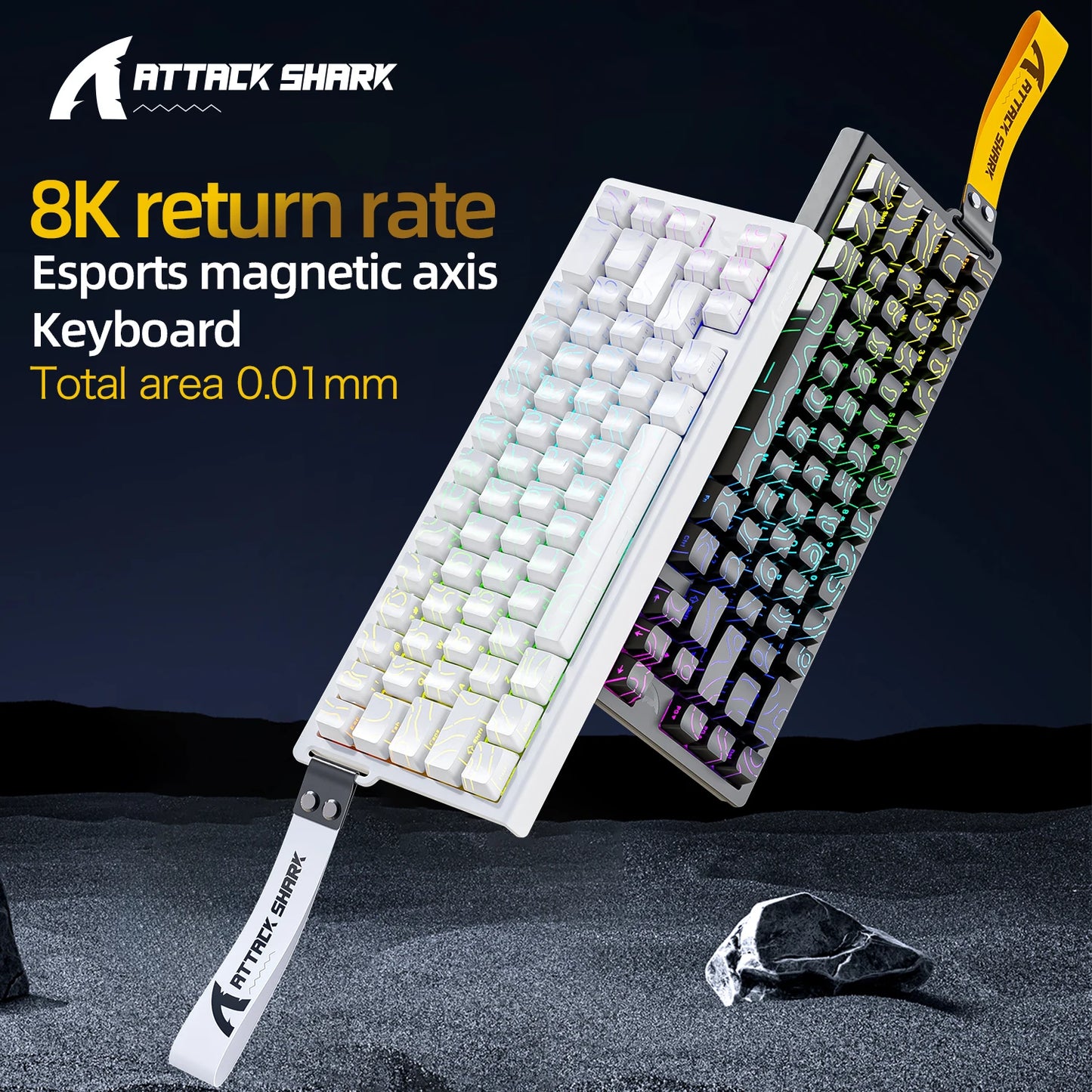Teclado gaming magnético ATTACK SHARK X68HE X68PRO HE e FREEWOLF F68 com fios F68Pro sem fios para gaming profissional 0.01mm Rapid Trigg