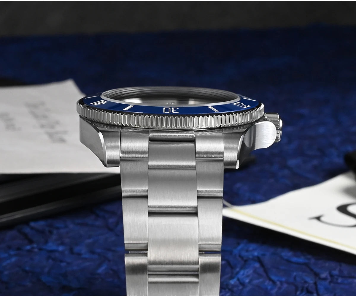 San Martin 40mm Stainless Steel Classic Men Diver Watch Japan NH35 Automatic Mechanical Sapphire Waterproof 300m SN0111