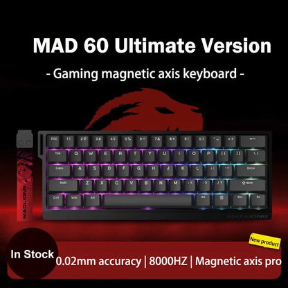 MADLIONS MAD 60/68HE Gaming Magnetic Switch Keyboard, Wired Mechanical Gaming Keyboard with 8K Polling Rate, Rapid Trigger, Hot Swappable RGB 61/68 Keys