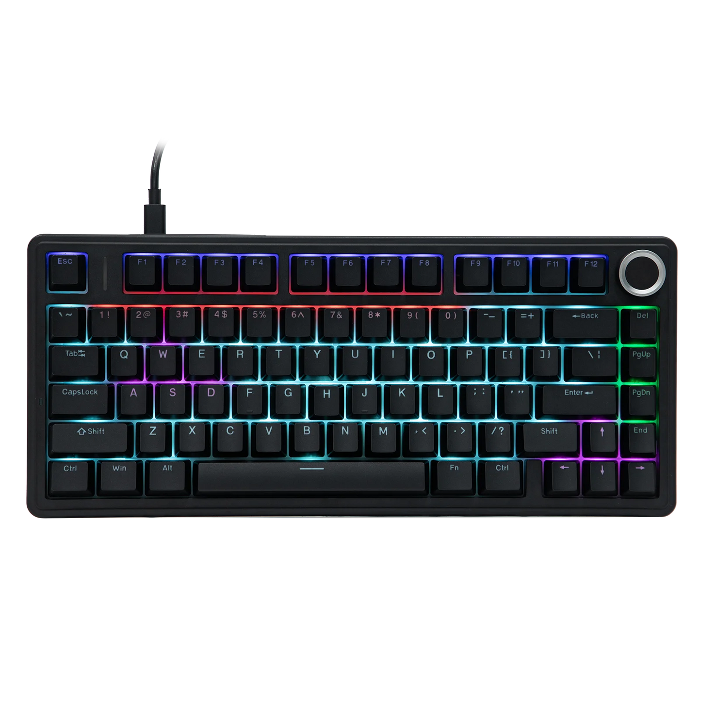 EPOMAKER x AULA F75 Wired Only 75% ANSI US Layout Gasket Hot-Swap Mechanical Keyboard for Mac/WIN/Android with Knob