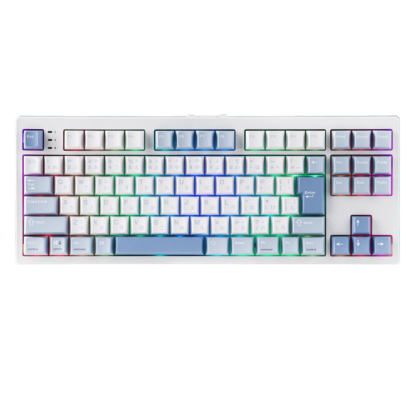 Japanese Version EPOMAKER TH87 JIS Layout TKL Layout Wired/Bluetooth/2.4GHz Wireless Mechanical Keyboard 10000mAh Battery RGB Backlight