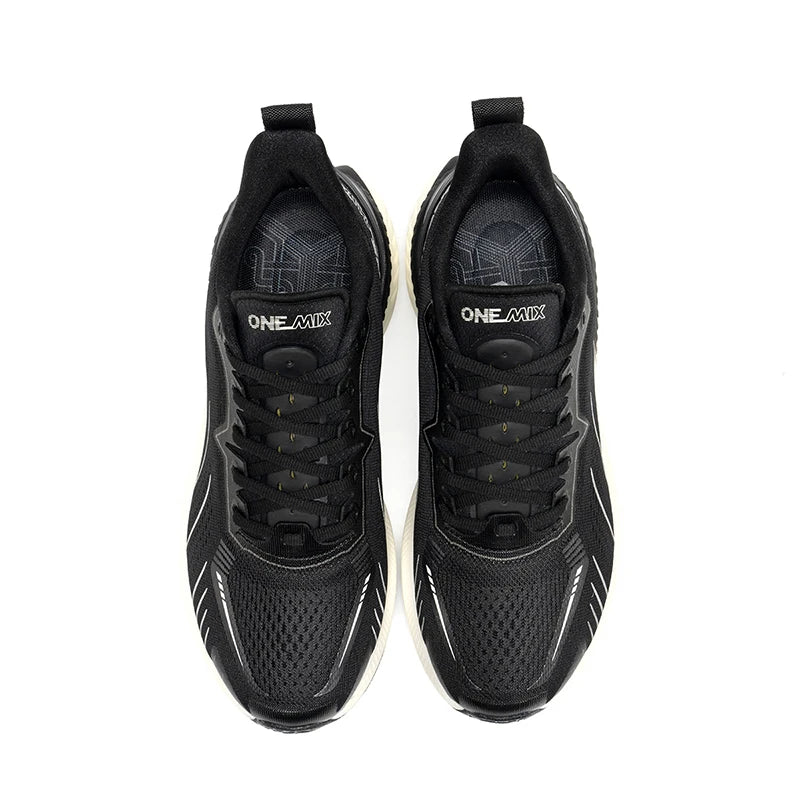 ONEMIX Nouvelles chaussures de course à amorti pour hommes, adaptées aux coureurs intensifs, à lacets, sportives, pour femmes, antidérapantes, d'extérieur, athlétiques, baskets pour hommes