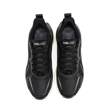 ONEMIX Nouvelles chaussures de course à amorti pour hommes, adaptées aux coureurs intensifs, à lacets, sportives, pour femmes, antidérapantes, d'extérieur, athlétiques, baskets pour hommes